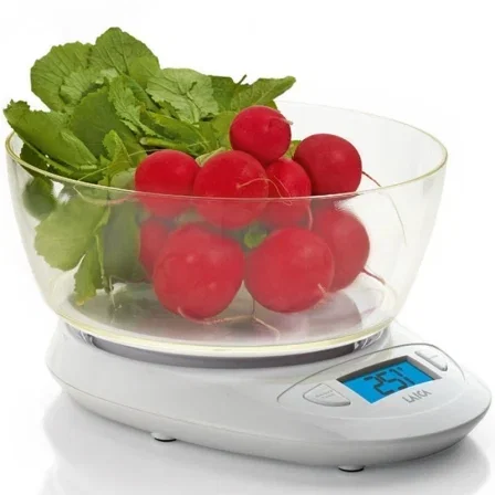 Laica KS1019W Báscula de Cocina Electrónica Digital con Bol y Pantalla Retroiluminada, 5 kg de Capacidad Laica KS1019W Báscula de Cocina Electrónica Digital con Bol y Pantalla Retroiluminada, 5 kg de Capacidad